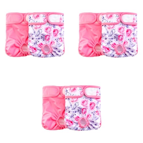 Qpets® Diaper for Dogs Female 2 Pack Pet Use Soft Reusable Dog Diapers 160ml Water Absorbption Comfort for Puppy L Recommended Waist 19-27 3PCS Qpets® Diaper for Dogs Female 2 Pack Pet Use Soft Reusable Dog Diapers 160ml Water Absorbption Comfort for Puppy L Recommended Waist 19-27 3PCS
